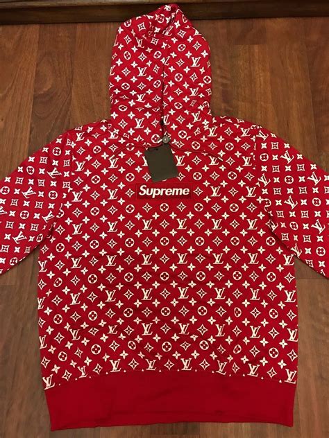 white supreme lv hoodie|supreme lv hoodie retail price.